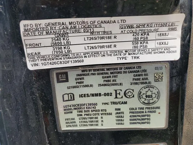 2013 GMC SIERRA K3500 DENALI  