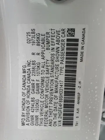 2025 HONDA CIVIC SPORT  