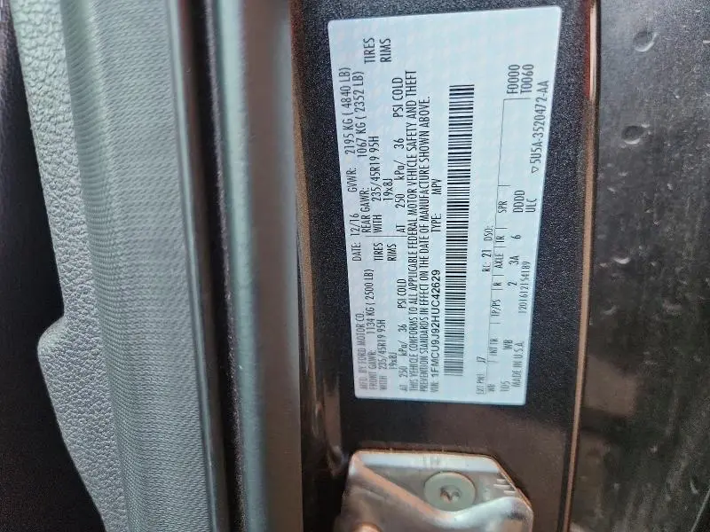 2017 FORD ESCAPE TITANIUM  