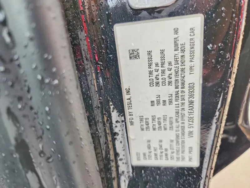 2022 TESLA MODEL 3   