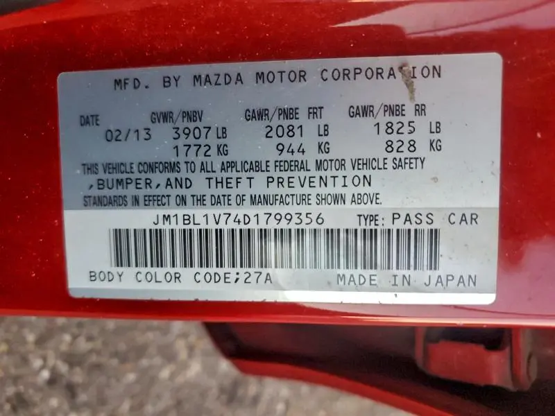 2013 MAZDA 3 I  