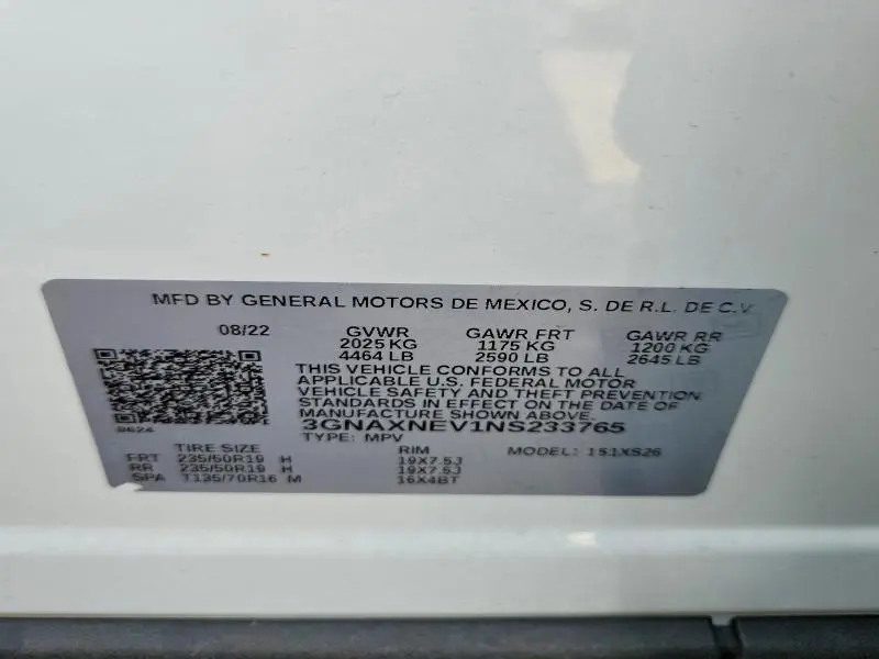 2022 CHEVROLET EQUINOX PREMIER  