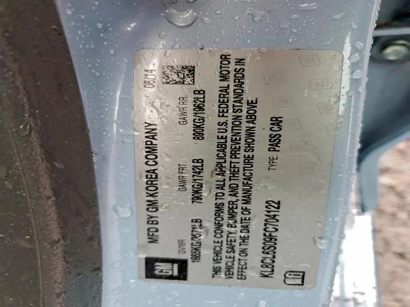 2015 CHEVROLET SPARK EV 2LT  