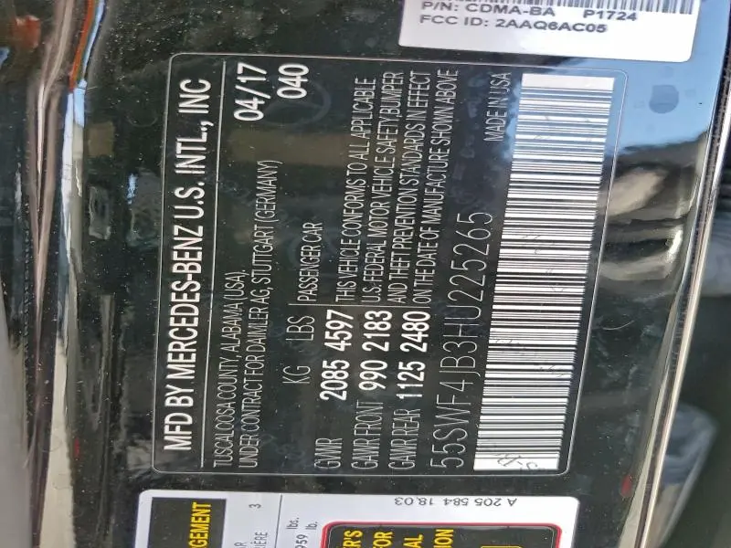 2017 MERCEDES-BENZ C 300  