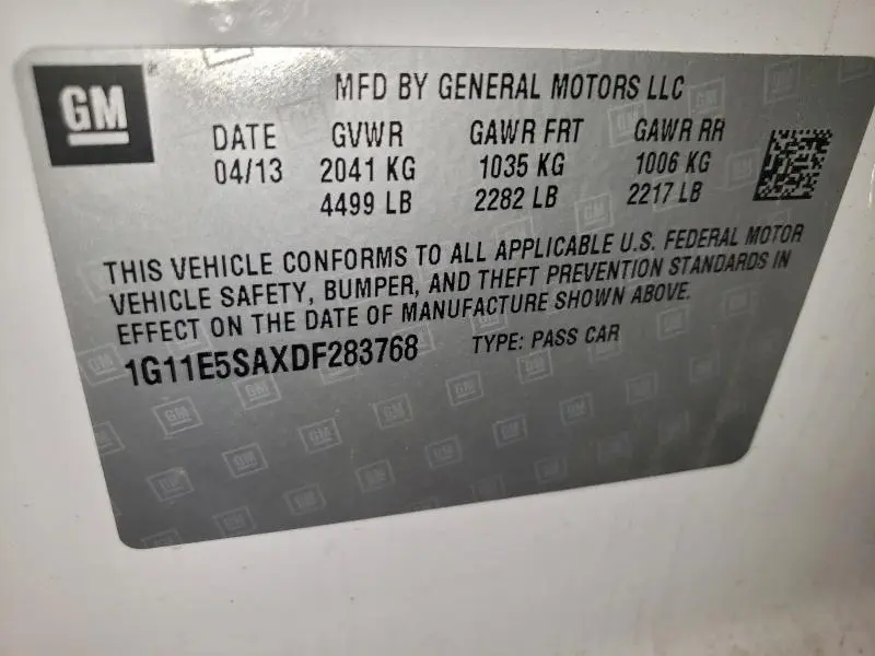 2013 CHEVROLET MALIBU 2LT  