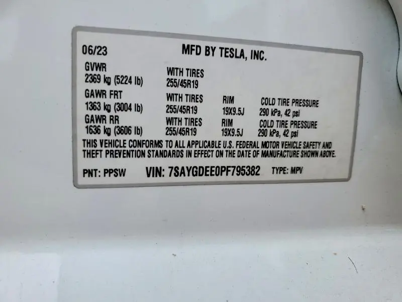 2023 TESLA MODEL Y   