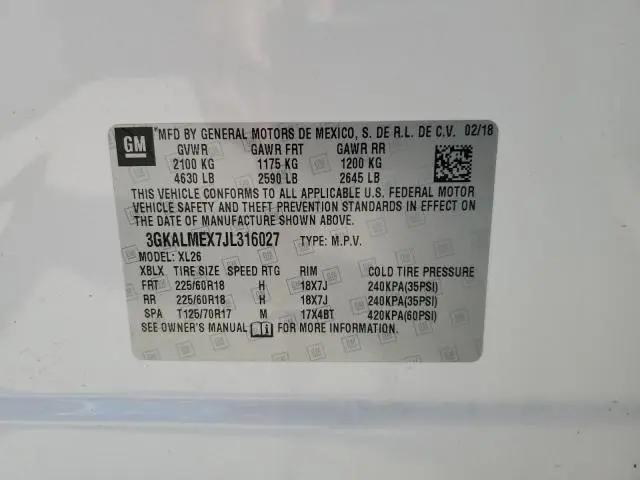 2018 GMC TERRAIN SLE  