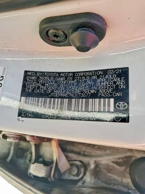 2021 TOYOTA COROLLA LE  