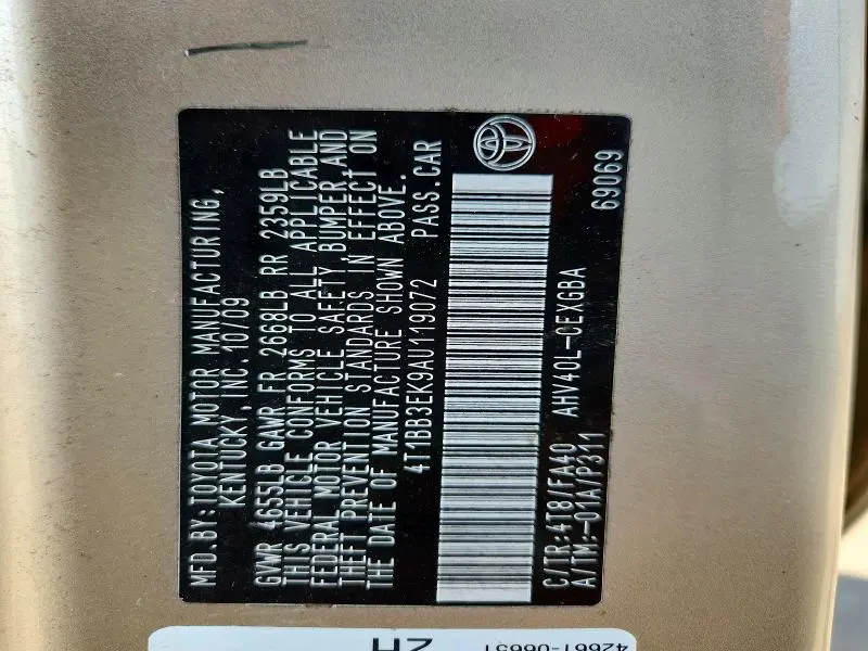 2010 TOYOTA CAMRY HYBRID  