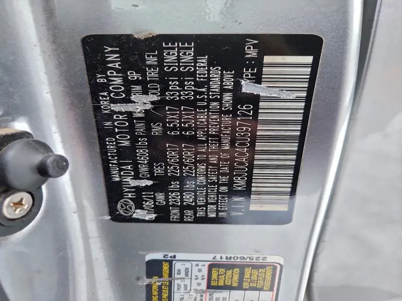 2012 HYUNDAI TUCSON GLS  