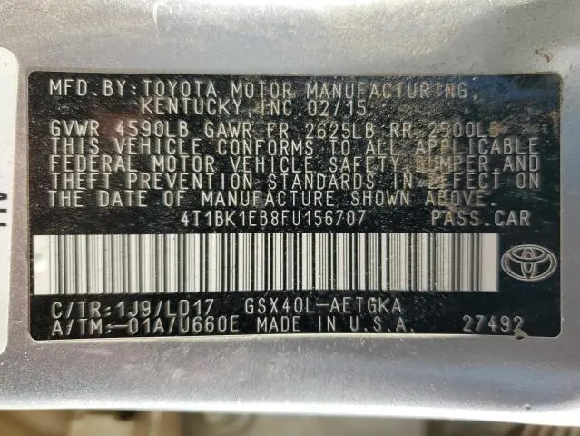 2015 TOYOTA AVALON XLE