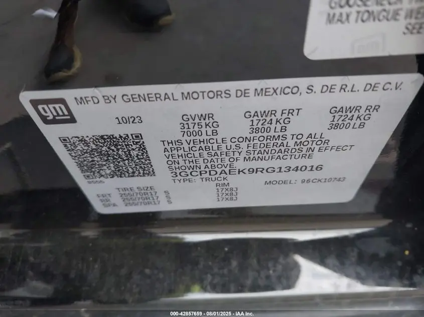 2024 CHEVROLET SILVERADO 1500 4WD  STANDARD BED WT