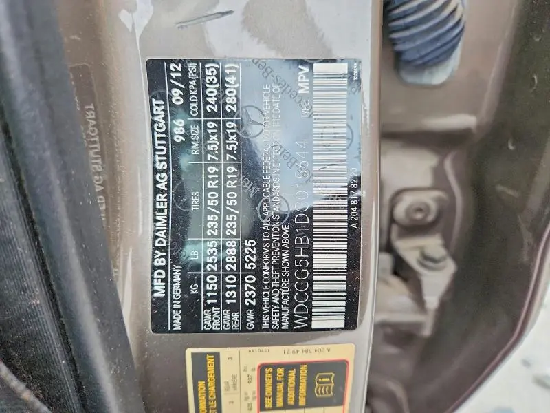 2013 MERCEDES-BENZ GLK 350  