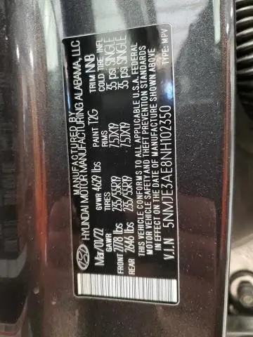 2022 HYUNDAI TUCSON LIMITED  