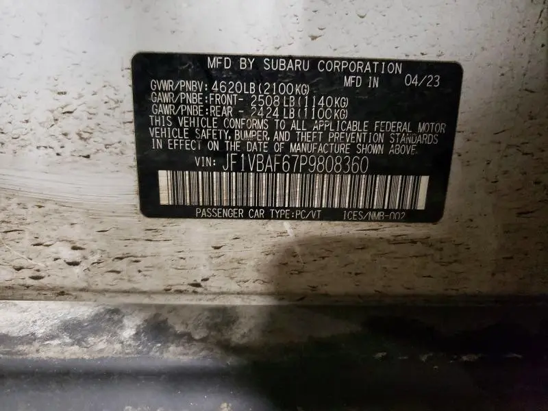 2023 SUBARU WRX PREMIUM  