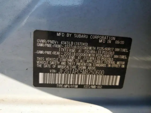 2021 SUBARU CROSSTREK PREMIUM  