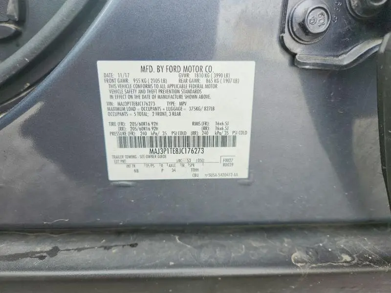 2018 FORD ECOSPORT SE  