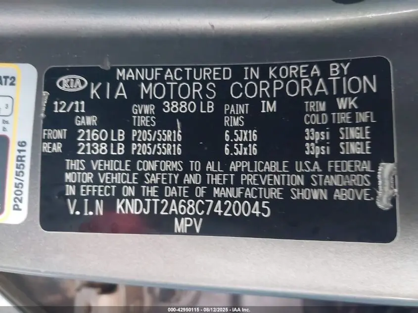 2012 KIA SOUL +
