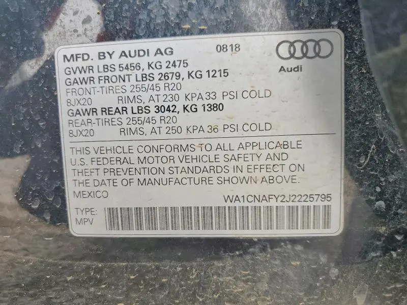 2018 AUDI Q5 PRESTIGE  