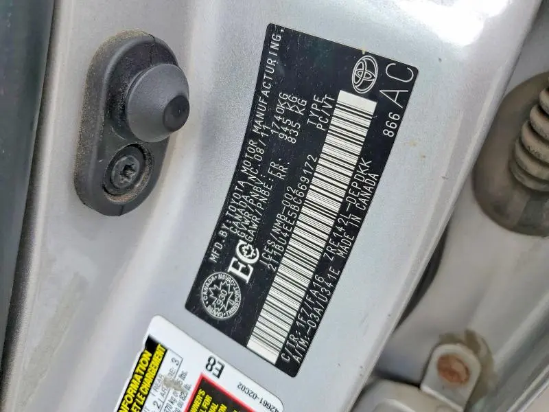 2011 TOYOTA COROLLA BASE  