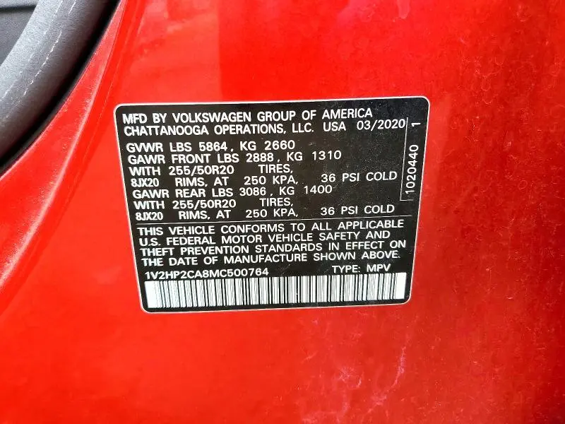 2021 VOLKSWAGEN ATLAS SE  
