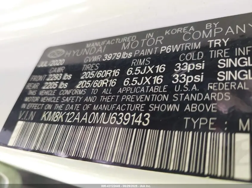 2021 HYUNDAI KONA SE