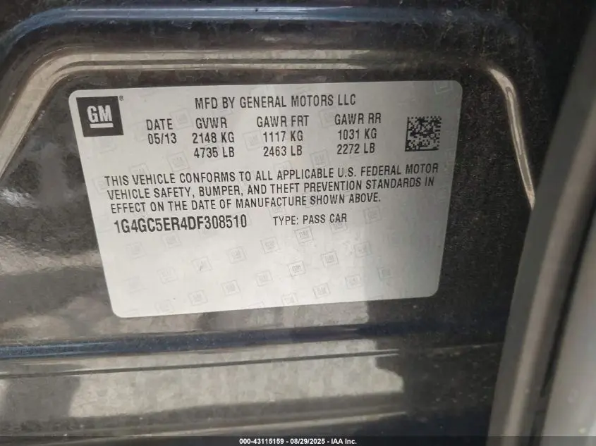 2013 BUICK LACROSSE LEATHER GROUP