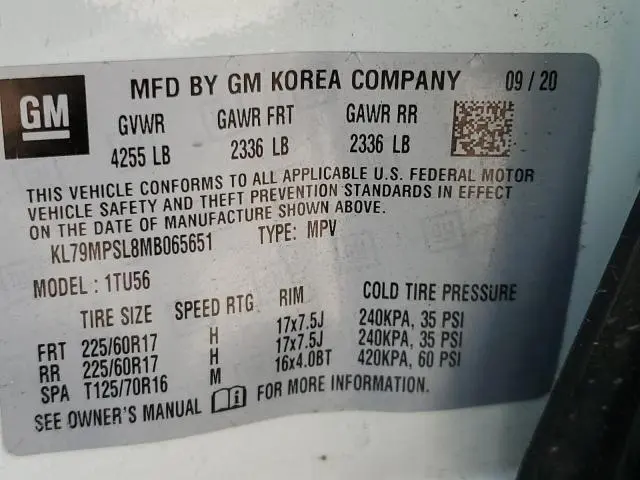 2021 CHEVROLET TRAILBLAZER LT  