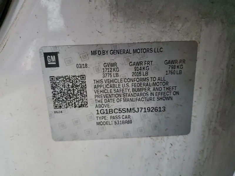 2018 CHEVROLET CRUZE LS  