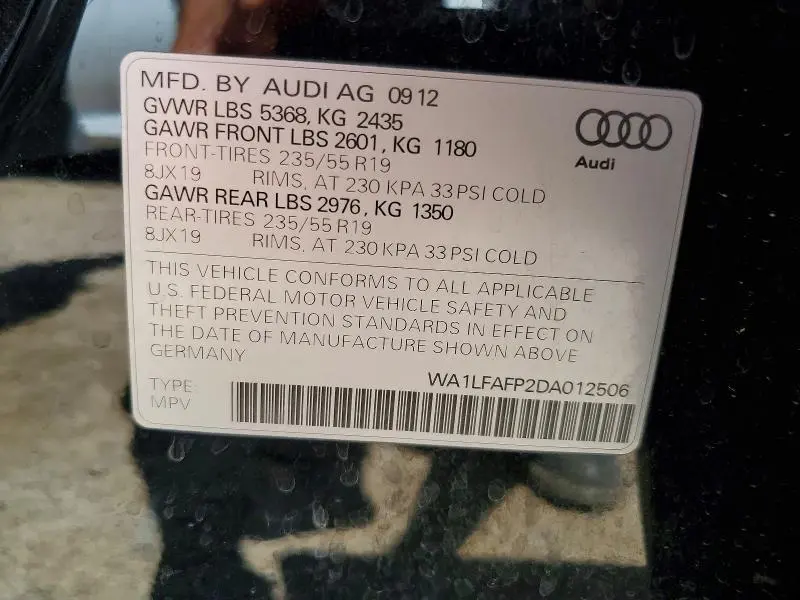 2013 AUDI Q5 PREMIUM PLUS  