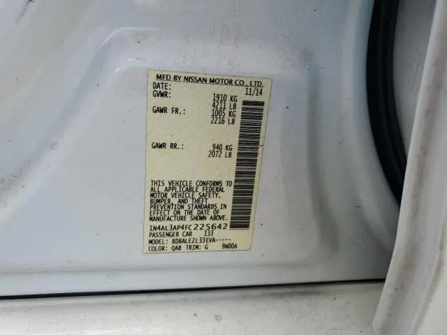 2015 NISSAN ALTIMA 2.5