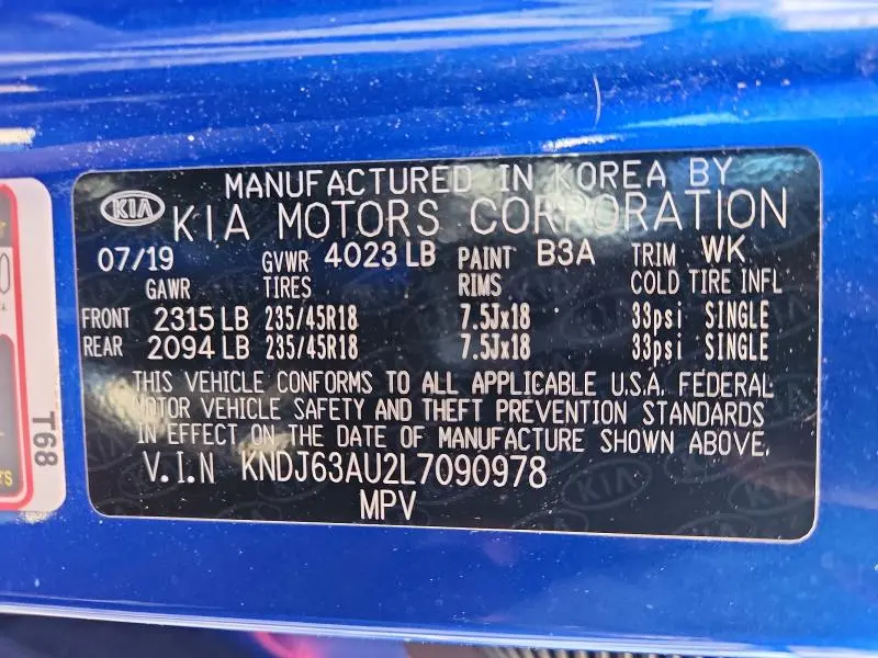 2020 KIA SOUL GT-LINE  