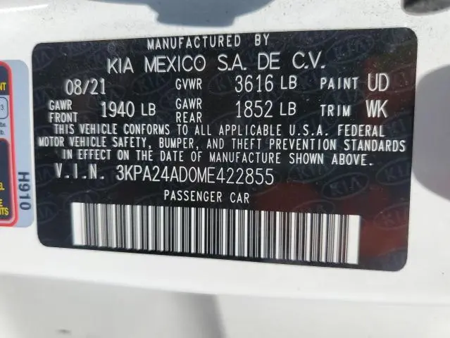 2021 KIA RIO LX  