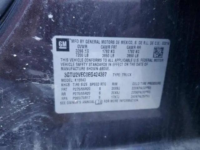 2014 GMC SIERRA K1500 SLT  