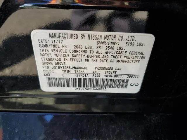 2018 INFINITI Q50 LUXE  