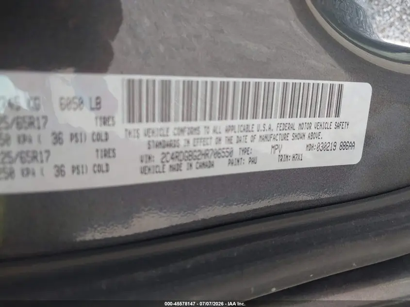 2017 DODGE GRAND CARAVAN SE