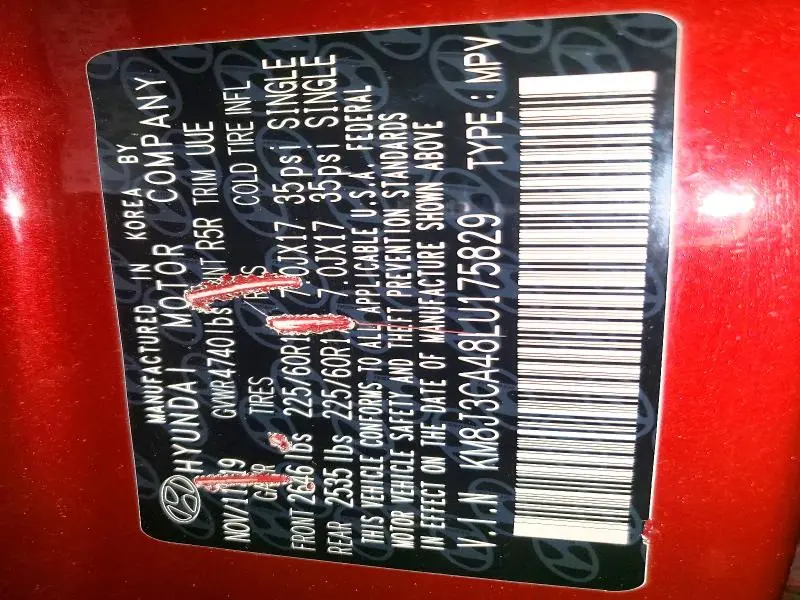 2020 HYUNDAI TUCSON LIMITED  