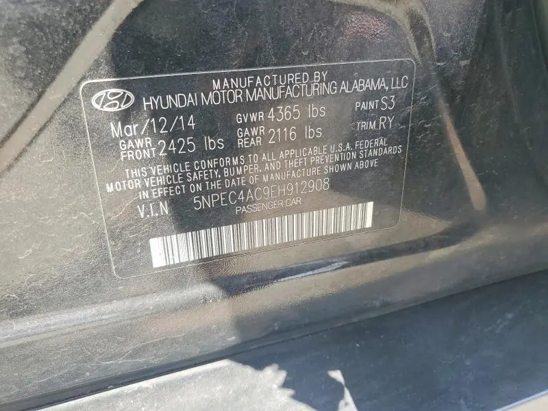 2014 HYUNDAI SONATA LIMITED  
