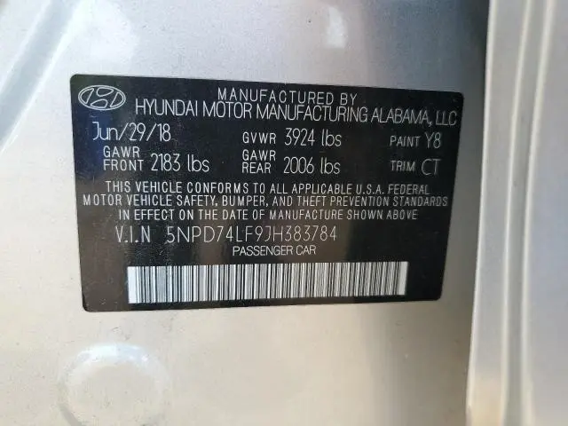 2018 HYUNDAI ELANTRA SE