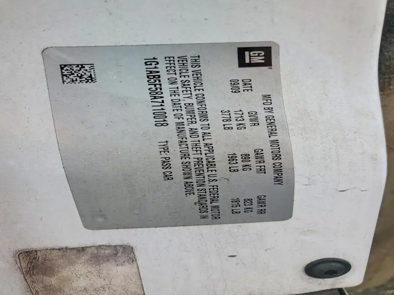 2010 CHEVROLET COBALT LS  