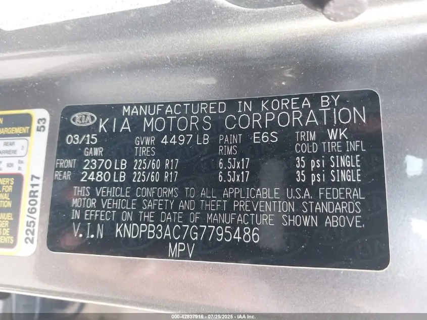 2016 KIA SPORTAGE LX