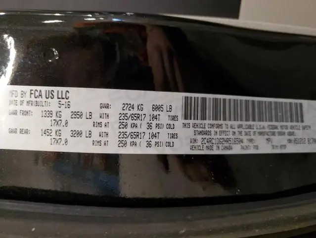 2017 CHRYSLER PACIFICA TOURING  