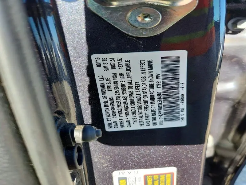 2019 HONDA CR-V EXL  