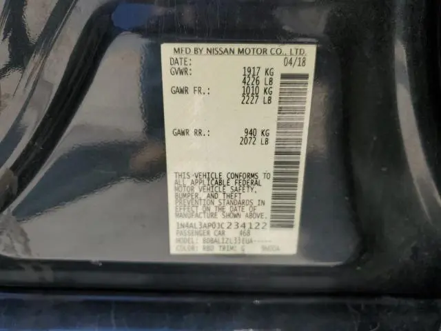 2018 NISSAN ALTIMA 2.5  