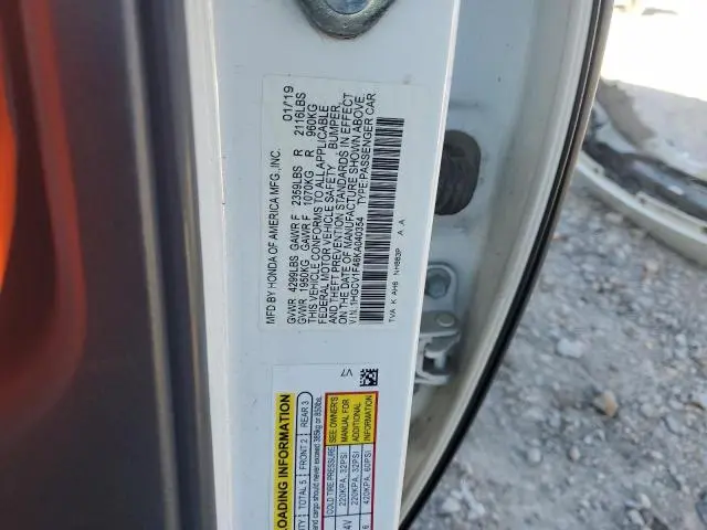 2019 HONDA ACCORD EX  