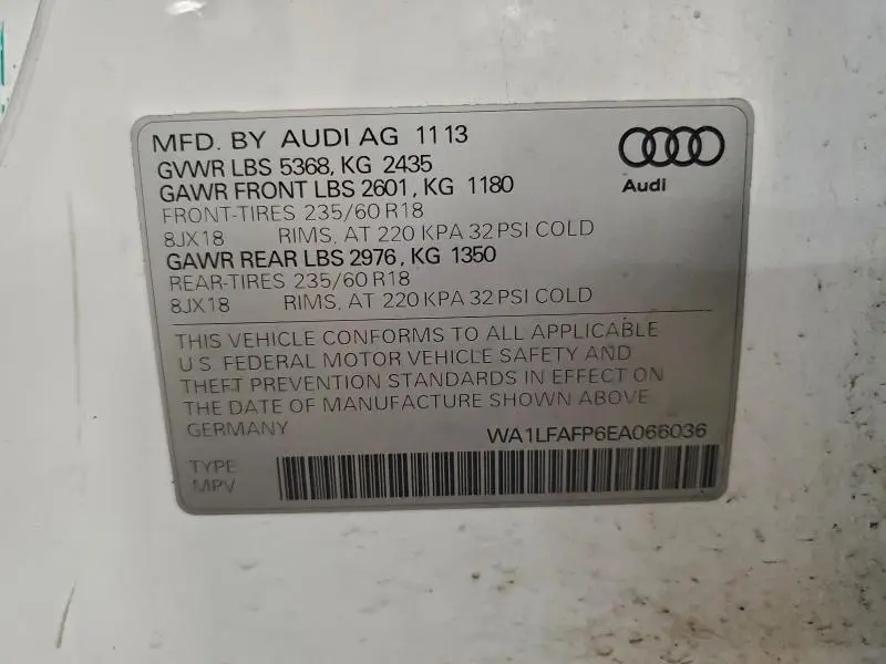 2014 AUDI Q5 PREMIUM PLUS  