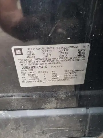 2018 CHEVROLET EQUINOX LT  