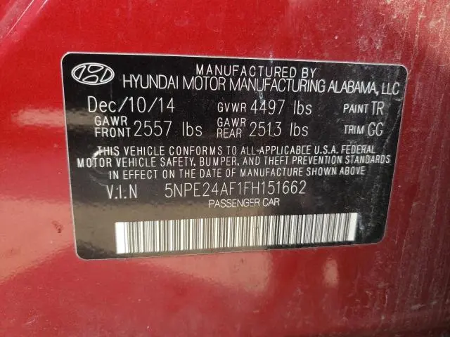 2015 HYUNDAI SONATA SE  