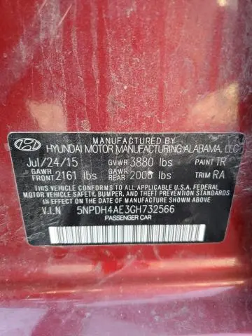 2016 HYUNDAI ELANTRA SE  