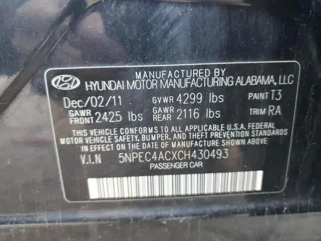 2012 HYUNDAI SONATA SE  